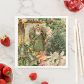 Sinterklaas Kerst Antiek Mooie Kunst Servet (Insitu)