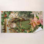 Sinterklaas Kerst Antiek Mooie Kunst Strandlaken (Voorkant)