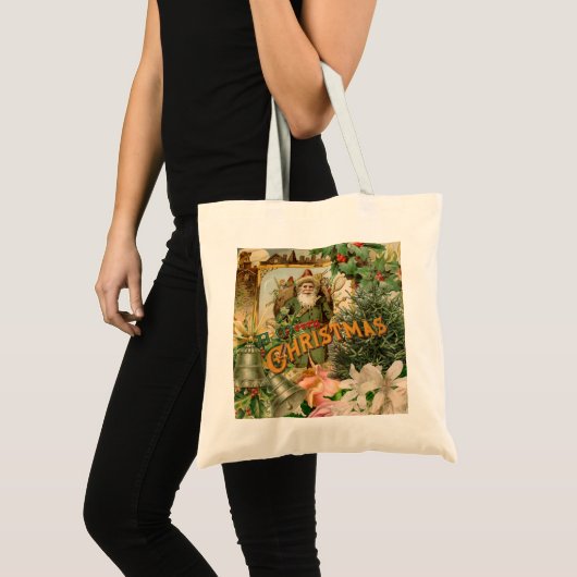 Sinterklaas Kerst Antiek Mooie Kunst Tote Bag (Voorkant (product))
