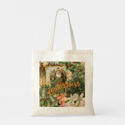 Sinterklaas Kerst Antiek Mooie Kunst Tote Bag (Achterkant)