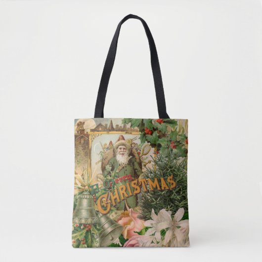 Sinterklaas Kerst Antiek Mooie Kunst Tote Bag (Voorkant)