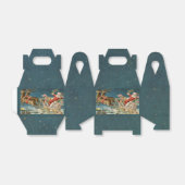 Sinterklaas Kerst Antiek Sleigh Rendier Bedankdoosjes (Uitgevouwen)