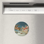 Sinterklaas Kerst Antiek Sleigh Rendier Magneet (Insitu (Vaatwasser))