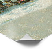 Sinterklaas Kerst Antiek Sleigh Rendier Perfect Poster (Hoek)