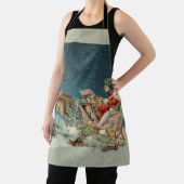 Sinterklaas Kerst Antiek Sleigh Rendier Schort (Insitu)