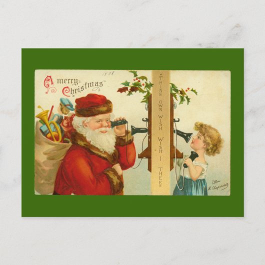Sinterklaas Kerst  Briefkaart Print (Voorkant)