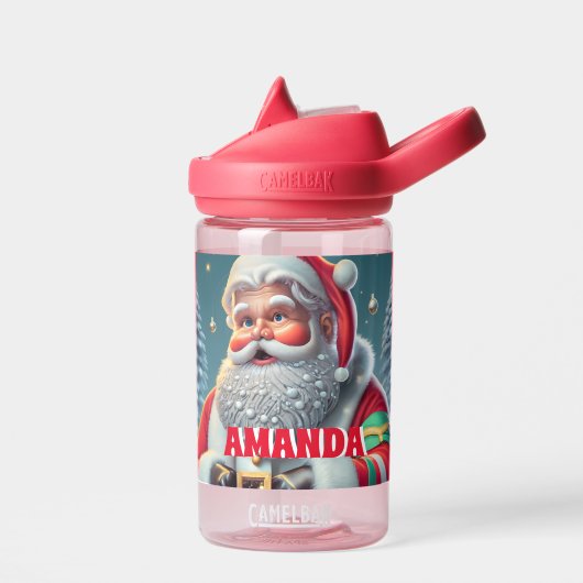 Sinterklaas Kerst Gepersonaliseerde Kinder naam Waterfles (Links)