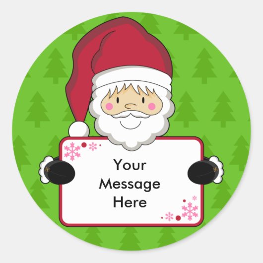 Sinterklaas Kerst Gift Label Sticker (Voorkant)