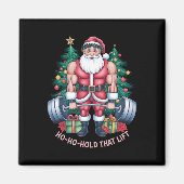 Sinterklaas Kerst Gym Workout Ho-ho-hold Dat Magneet (Voorkant)