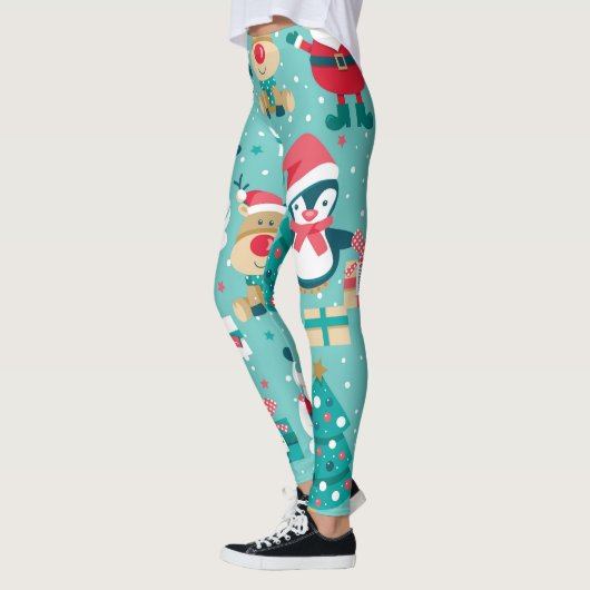 Sinterklaas Kerst  Patroon Leggings (Links)
