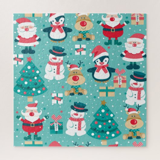 Sinterklaas Kerst Patroon Legpuzzel (Verticaal)