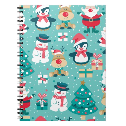 Sinterklaas Kerst  Patroon Notitieboek (Voorkant)