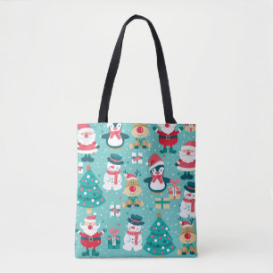 Sinterklaas Kerst Patroon Tote Bag