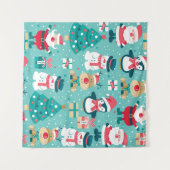 Sinterklaas Kerst Patroon Wandkleed (Voorkant (horizontaal))