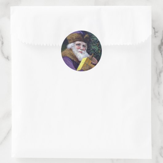  Sinterklaas Kerst stickers - Paarse (Tas)