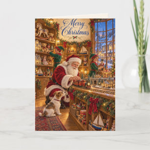 Sinterklaas Kerstavond Speelgoed Winkel Trein Kaar Kaart