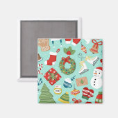 Sinterklaas kerstbekers gepersonaliseerd magneet (Voorkant / Achterkant)