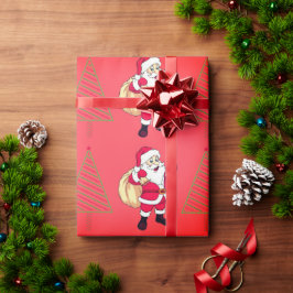 Sinterklaas & Kerstbomen Cadeaupapier