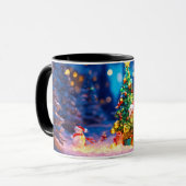 Sinterklaas, Kerstboom 3D bos ontwerp mok (Voorkant links)