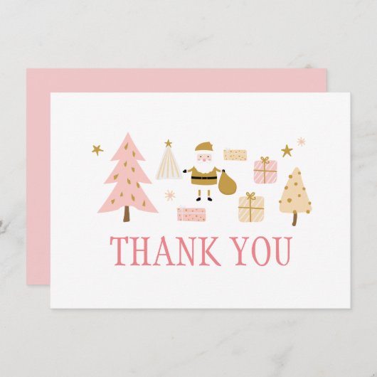 Sinterklaas Kerstboom Cadeaus Dank u kaart (Voorkant / Achterkant)