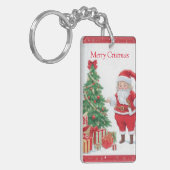 Sinterklaas, kerstboom en Cadeaus Sleutelhanger (Voorkant Links)