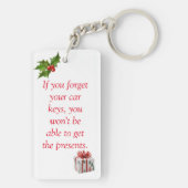 Sinterklaas, kerstboom en Cadeaus Sleutelhanger (achterkant)