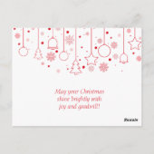 Sinterklaas Kerstboom sneeuwbos Briefkaart (Achterkant)