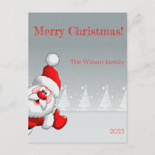 Sinterklaas Kerstboom sneeuwbos Briefkaart (Voorkant)