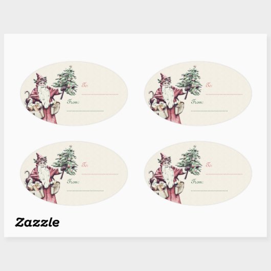  Sinterklaas Kerstcadeau Label stickers (Vel)