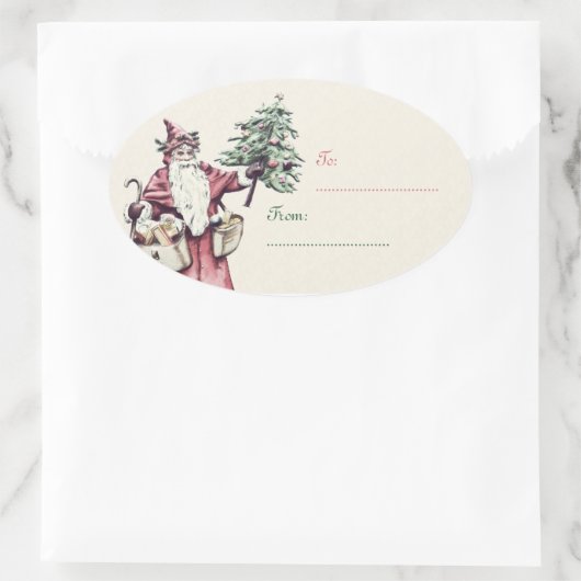  Sinterklaas Kerstcadeau Label stickers (Tas)