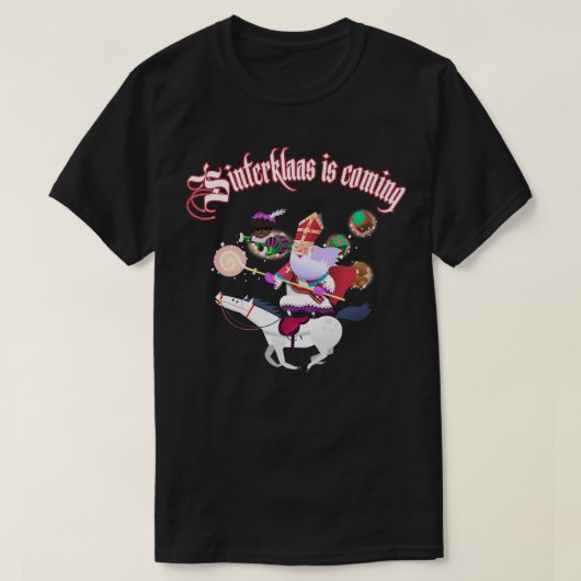 Sinterklaas kerstcadeau voor piet t-shirt (Design voorkant)