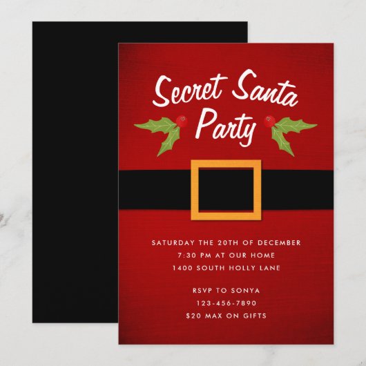 Sinterklaas kerstfeest kaart (Voorkant / Achterkant)