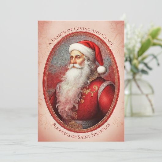Sinterklaas kerstkaart kaart (Staand voorkant)