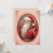 Sinterklaas kerstkaart kaart (Voorkant / Achterkant in situ)