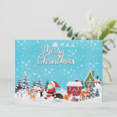 Sinterklaas kerstkerstgroet familie Kinder Ho Feestdagenkaart (Staand voorkant)