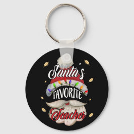 Sinterklaas kerstlicht voor favoriete leraar sleutelhanger