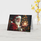 Sinterklaas' Kerstmagie Kaart (Gele Bloem)