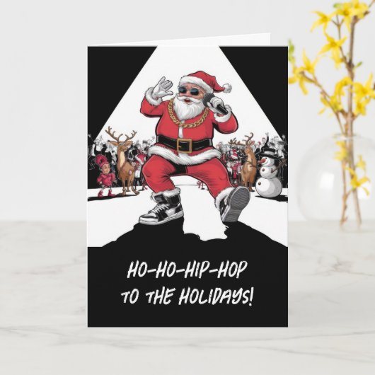 Sinterklaas Kerstman Kaart (Gele Bloem)