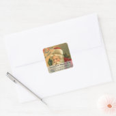  Sinterklaas Kerstmis Adreslabel Vierkante Sticker (Envelop)