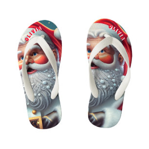 Sinterklaas Kerstmis gepersonaliseerd Kinder Teenslippers