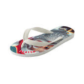 Sinterklaas Kerstmis gepersonaliseerd Kinder Teenslippers (Schuin)