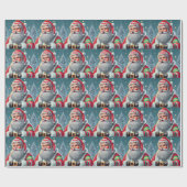 Sinterklaas Kerstmis Gepersonaliseerde Kinder Cadeaupapier (Vlak)