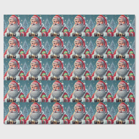 Sinterklaas Kerstmis Gepersonaliseerde Kinder Cadeaupapier (Vlak)