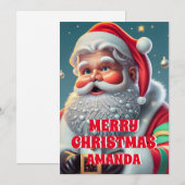 Sinterklaas Kerstmis Gepersonaliseerde Kinder Feestdagenkaart (Voorkant / Achterkant)