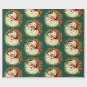 Sinterklaas Kerstmis Groen & Rood Cadeaupapier (Vlak)