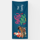 Sinterklaas Kerstmis in juli Barbecuefeest Spandoek (Verticaal)