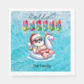 Sinterklaas Kerstmis in juli Pool Party Servet (Voorkant)