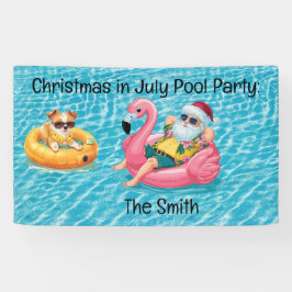 Sinterklaas Kerstmis in juli Pool Party Spandoek