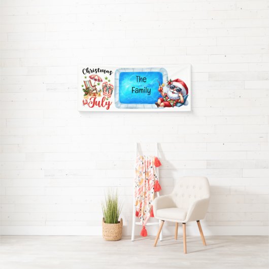 Sinterklaas Kerstmis in juli Pool Party Spandoek (Insitu)