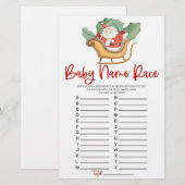 Sinterklaas Kerstmis Naam Race Baby shower Spel Briefpapier (Voorkant / Achterkant)